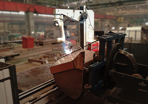 Robotic Bulldozer Bucket Welding
