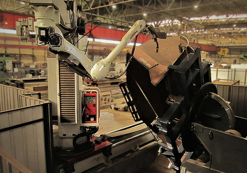 Robotic Bulldozer Bucket Welding
