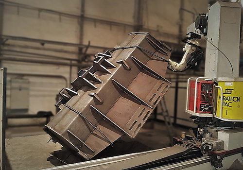 Robotic Bulldozer Bucket Welding