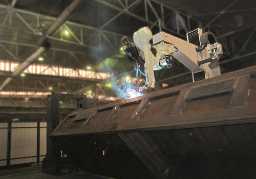 Robotic Welding Railway Cars