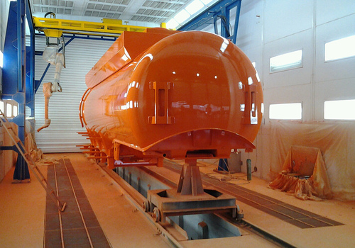 Robotic Rail Car Painting