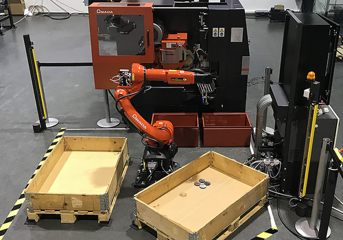 Robot for Loading and Unloading AMADA cutting machine