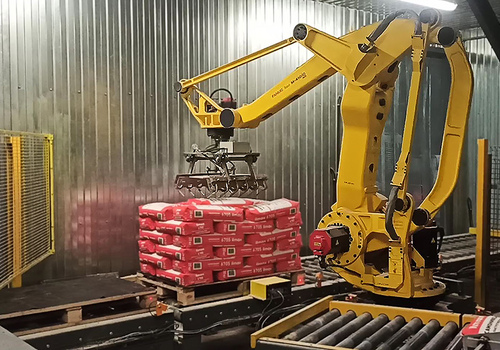 Robotic Palletizing Cement Bags