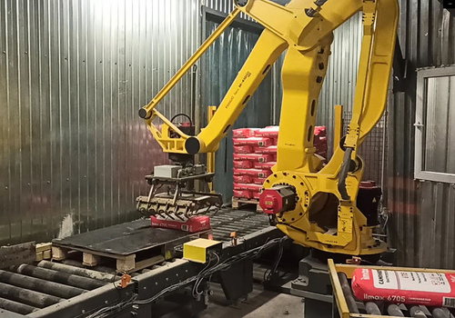 Robotic Palletizing Cement Bags